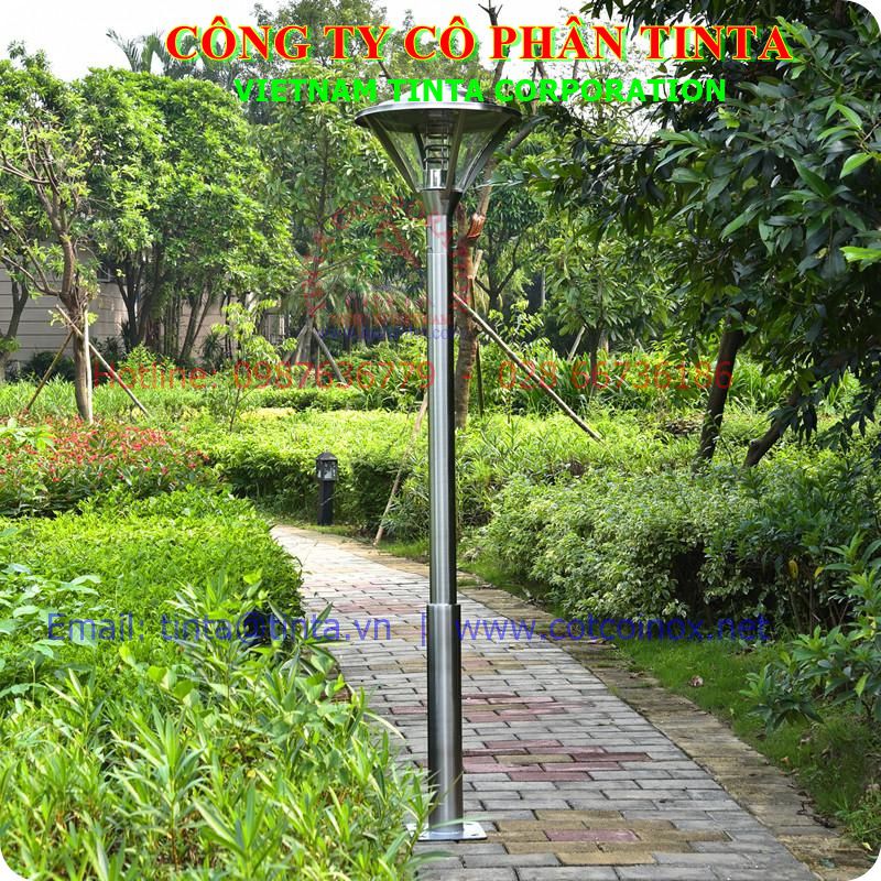 Thi công cột đèn sân vườn tại tphcm, Bao gia cot den san vuon inox