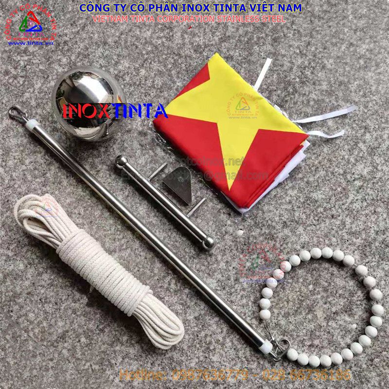 Chu kỳ thay thế dây cờ và phương pháp thay thế những phụ kiện cột cờ inox