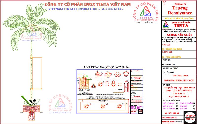 Chu kỳ thay thế dây cờ và phương pháp thay thế những phụ kiện cột cờ inox