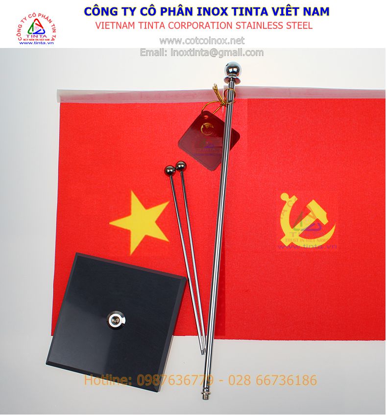Các chi tiết có thể tháo rời và gấp gọn của chân đế cắm cờ để bàn làm việc bằng đá cao cấp dễ dàng vận chuyển cho các sự kiện