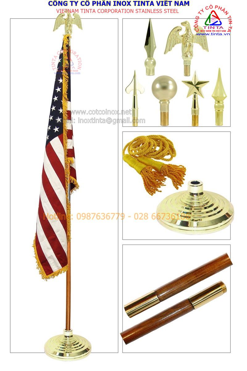 Kích thước của cột cờ văn phòng hiện nay.