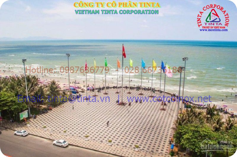 Cột cờ Vũng Tàu. Cột cờ bãi sau Vũng Tàu. TinTa thiết kế thi công cột cờ Vũng Tàu.