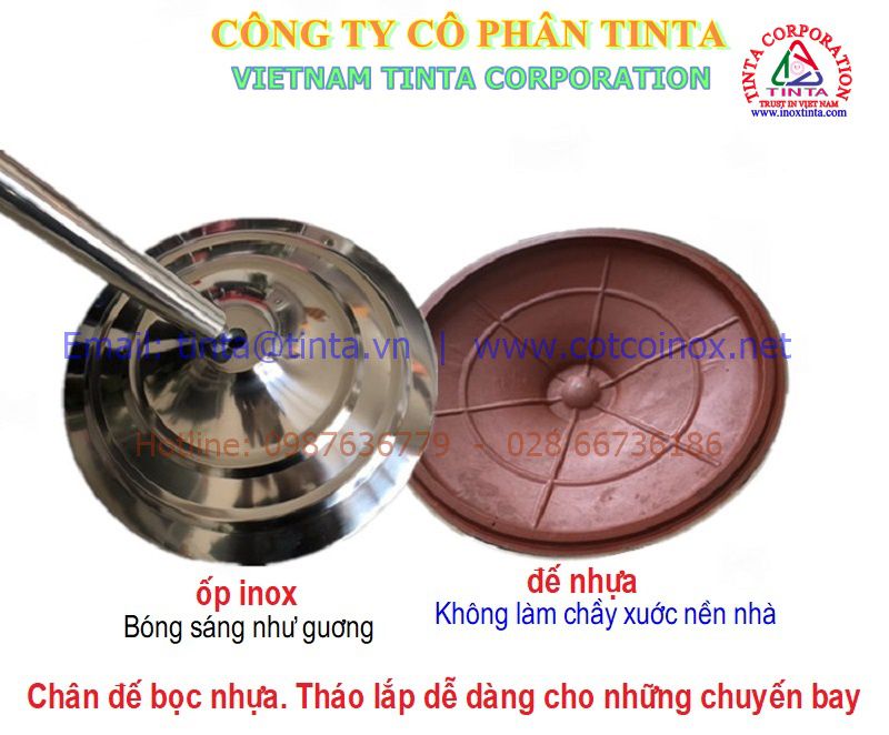 Cột cờ trong phòng. Đây là mẫu cột cờ inox dùng trong văn phòng cho các sư kiện, hội nghị, mau cot co trong phong