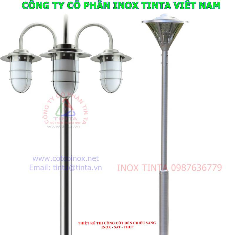 Tại sao bạn nên mua cột đèn chiếu sáng đô thị, của Inox TinTa, cot den chieu sang inox 304.