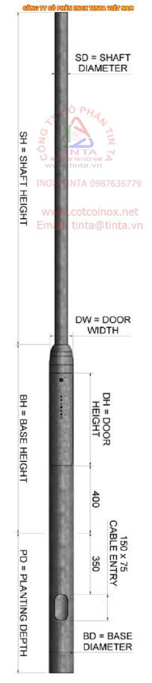 Bảng báo giá cột thu sét inox 304. Công ty CP TINTA VN trụ sở tại quận 1, TP.HCM, nhà máy sản xuất tại Lô 3, đường số 10, khu công nghiệp ( KCN ) Sóng Thần 1, thị xã Dĩ An, tỉnh Bình Dương, Việt Nam.