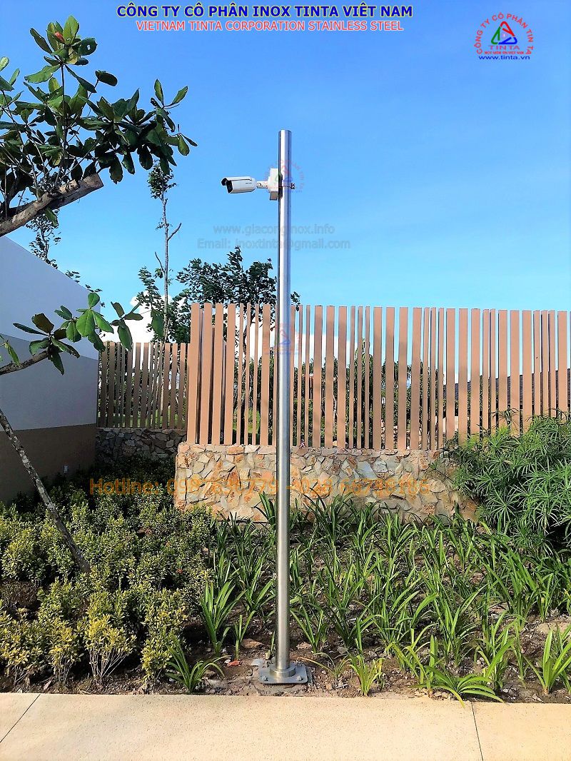 xưởng gia công theo yêu cầu bảng báo giá cho cột gắn camera inox sắt thép các loại tại xưởng gia công inox TiNTa