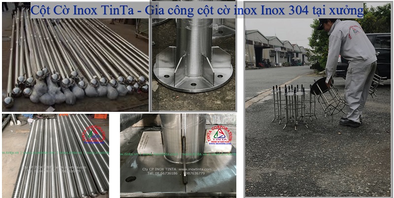 Gia công cột cờ inox hcm. Những mẫu cột cờ inox đẹp, Chất liệu: 316L, 304, 201. Mẫu cột cờ inox đẹp giá rẻ nhất tại tphcm. Báo giá cột cờ inox 304.