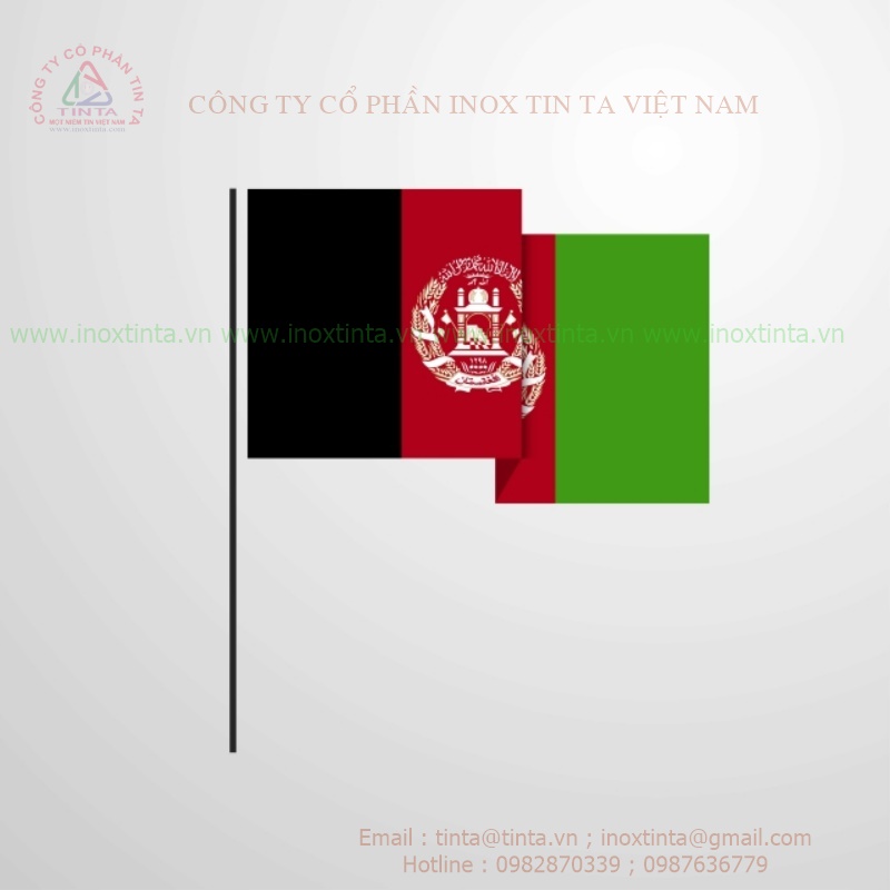 Lá cờ Ffghanistan giá rẻ tại HCM. Các quốc gia cờ của Afghanistan bao gồm một tricolor dọc