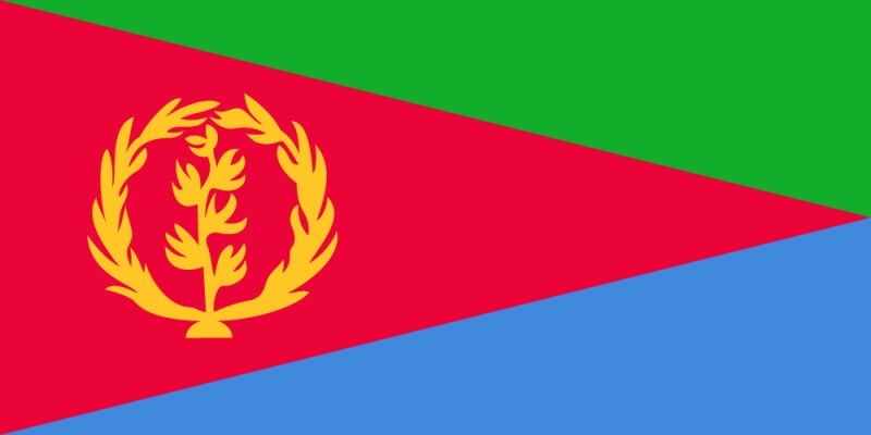 Lá cờ Eritea tại TP HCM. Các quốc gia cờ của Eritrea, rất giống với lá cờ chính thức của mặt trận