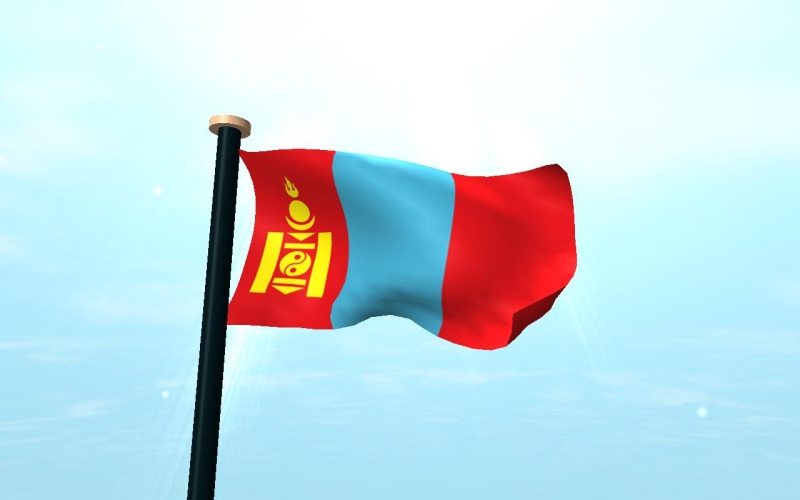 Lá cờ Mông Cổ .Lãnh thổ Mông Cổ gần tương ứng với Ngoại Mông trong lịch sử