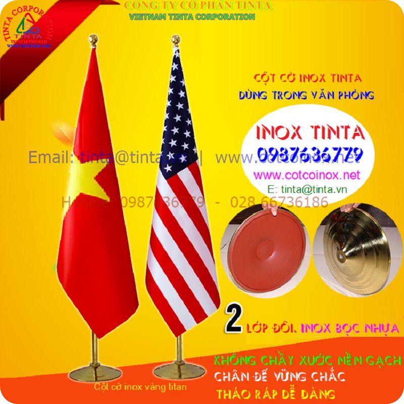 Cột cờ còn dùng để làm đẹp thêm văn phòng.