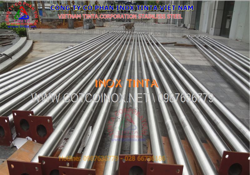 Cột cờ inox tinta độ bền và dẻo của cột cờ tăng cường khả năng chống gió