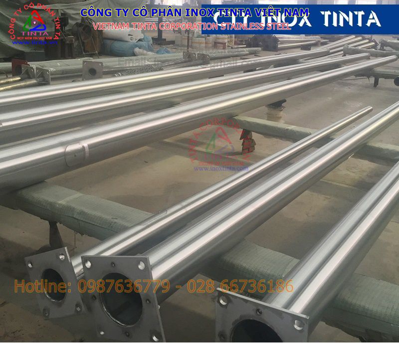 Báo giá cột cờ inox 304 cao 18m, dày 3.0 mm, giá bán 19.543.000 vnđ, TinTa thiết kế thi công lắp đặt trọn gói