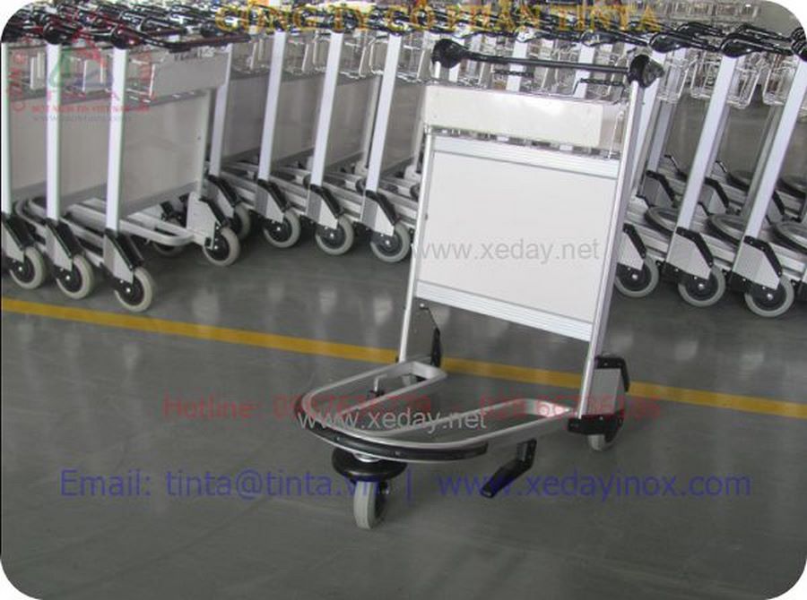 Nhận gia công các loại xe đẩy hành lý dùng trong sân bay xe đẩy nhà hàng khách sạn xe đẩy hàng bằng inox sắt thép