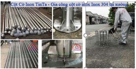 SẢN XUẤT CỘT CỜ INOX 304 TP HCM