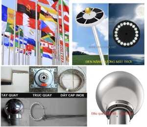 CỘT CỜ QUAY 360 ĐỘ