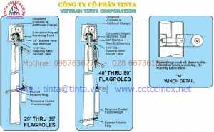 BẢN VẼ CỘT CỜ INOX 304
