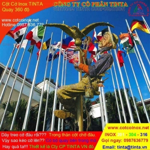 BIỂU TƯỢNG TRONG LÁ CỜ CỘT CỜ INOX TPHCM