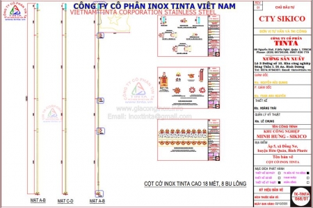 TinTa thiết kế thi công cột cờ inox và những yêu cầu kỹ thuật chung