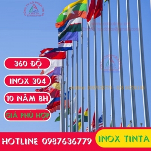 CỘT CỜ INOX TINTA – GIẢI PHÁP CAO CẤP CHO KHÔNG GIAN TRANG NGHIÊM