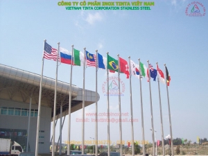 trụ cờ inox 304 cao 8 mét giá rẻ