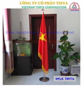 cột cờ inox văn phòng vàng