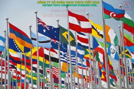 Cấu tạo cột cờ phun nước inox