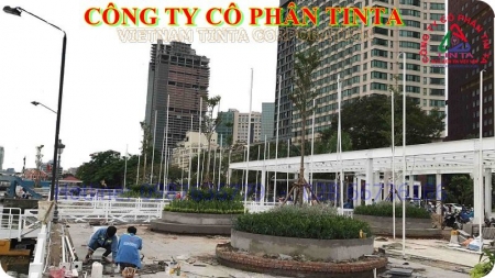 Thiết kế thi công móng cột cờ