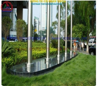 Sản phẩm cột cờ inox này cũng như việc bài trí