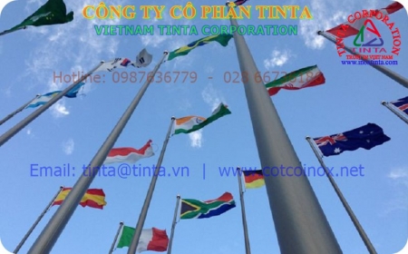 Cột cờ văn phòng có thể dễ dàng tháo lắp