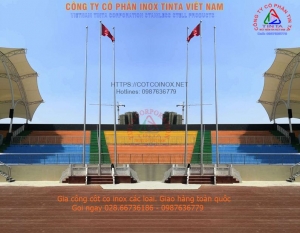 BÁO GIÁ CỘT CỜ INOX CAO 15 MÉT THEO YÊU CẦU THIẾT KẾ VÀ THI CÔNG