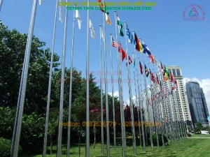 CỘT CỜ INOX CAO 6 MÉT DÀNH CHO CÔNG TRÌNH VĂN PHÒNG